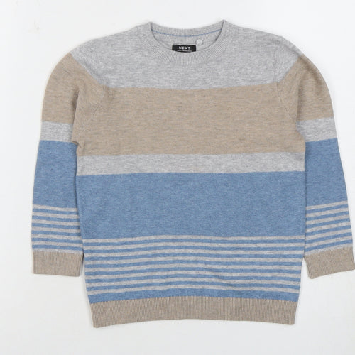 Next Boys Multicoloured Striped Jumper Pullover 4-5 Years