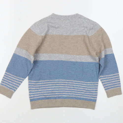 Next Boys Multicoloured Striped Jumper Pullover 4-5 Years