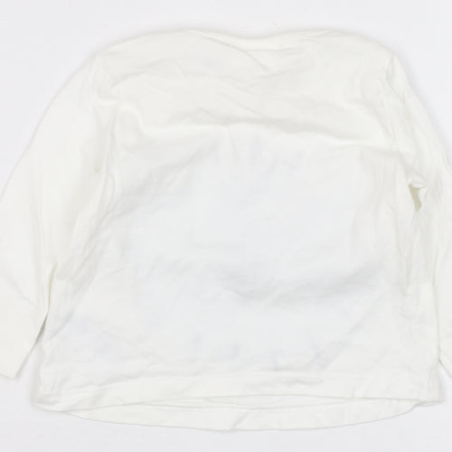 Next Unisex Baby White Animal Print Long Sleeve T-Shirt 3-6M