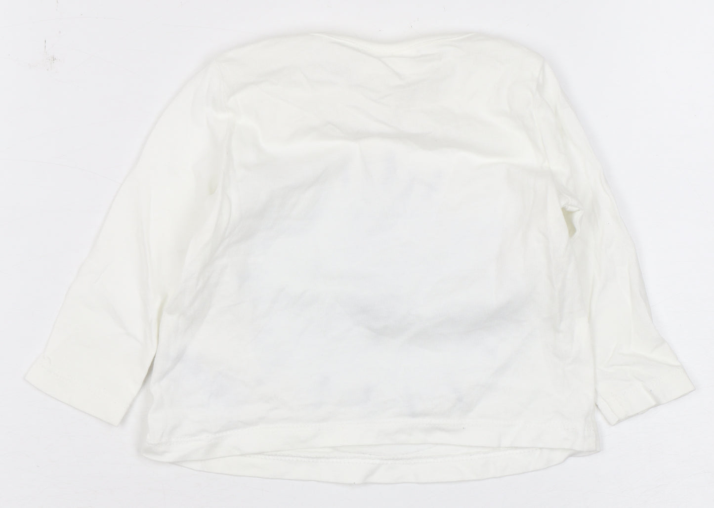 Next Unisex Baby White Animal Print Long Sleeve T-Shirt 3-6M