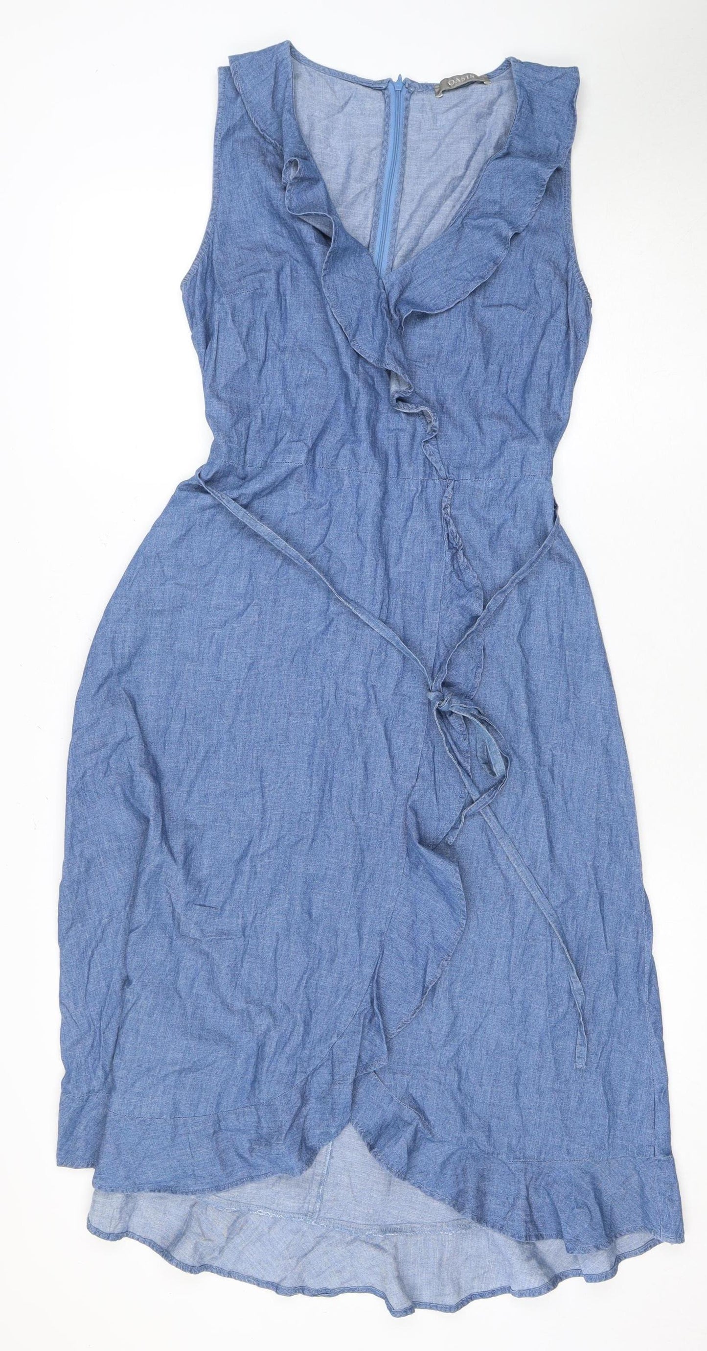 Oasis Women's Blue Sleeveless Dress, Size 12