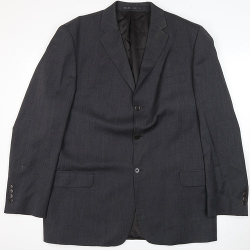 Marlane Grey Men's Wool Blazer, Size 44L