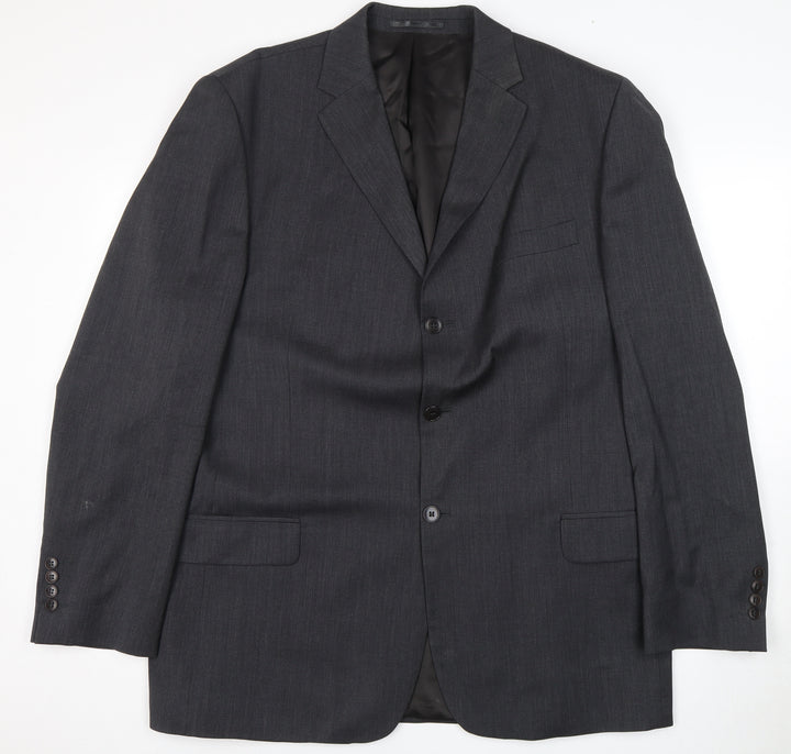 Marlane Grey Men's Wool Blazer, Size 44L