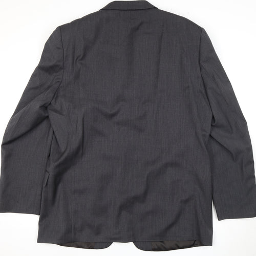Marlane Grey Men's Wool Blazer, Size 44L