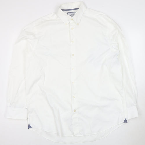 Charles Tyrwhitt Men's White Dress Shirt SS Regular Fit