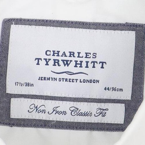 Charles Tyrwhitt Men's White Dress Shirt SS Regular Fit