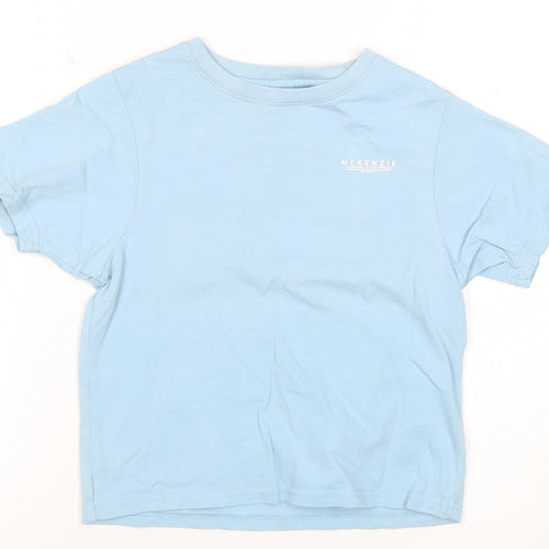 McKenzie Boys Blue T-Shirt, 7-8Y, Short Sleeve, Casual Wear