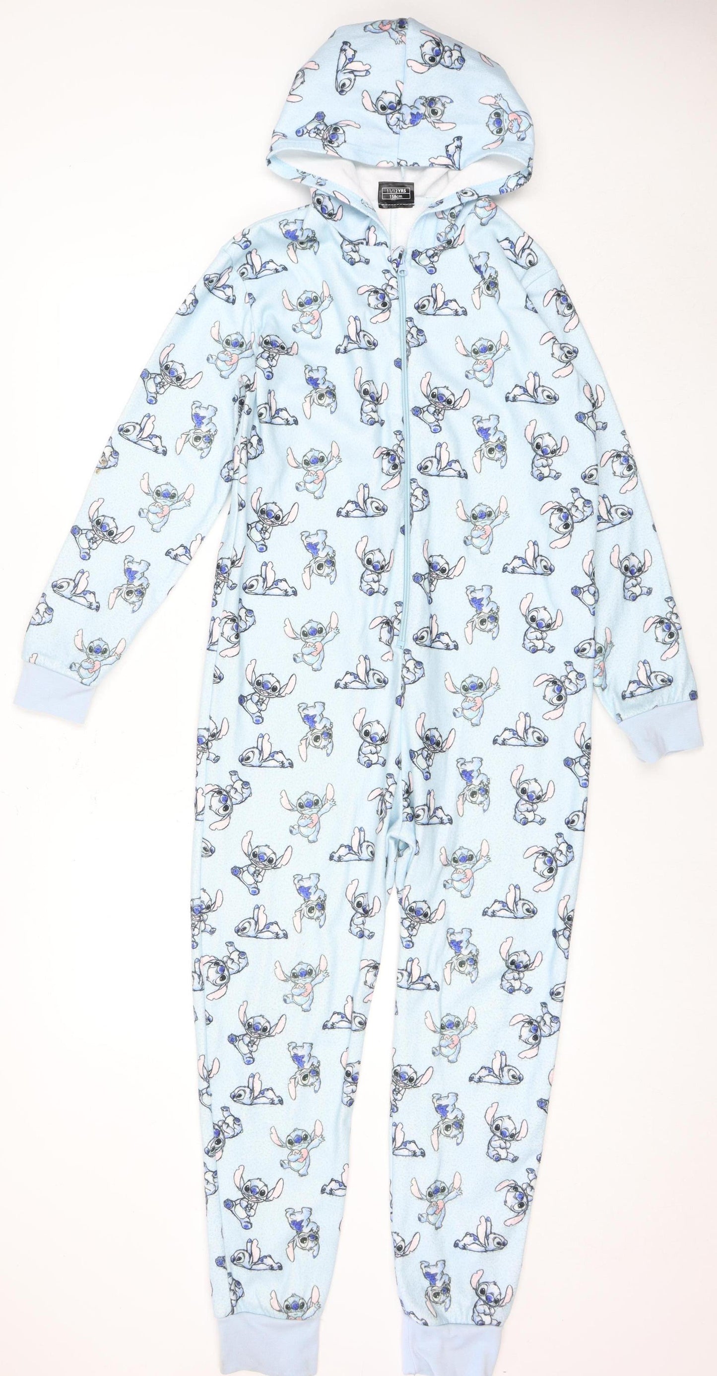 Disney Boys Blue Lilo & Stitch Fleece Onesie 11-12 Years