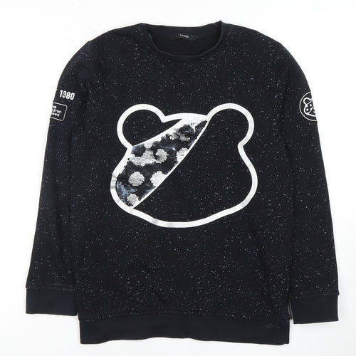 George Boys Black Sequin Sweatshirt 11-12 Years Casual Wear