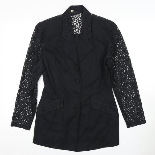 Ego Women's Black Lace Suit Jacket Size 10