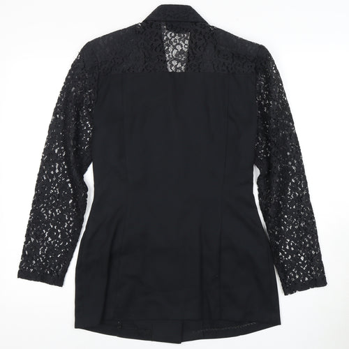 Ego Women's Black Lace Suit Jacket Size 10
