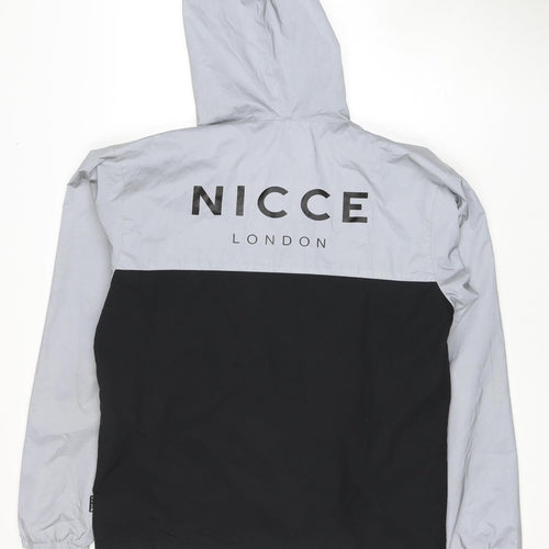 Nicce Men's Black/Grey Windbreaker Jacket L