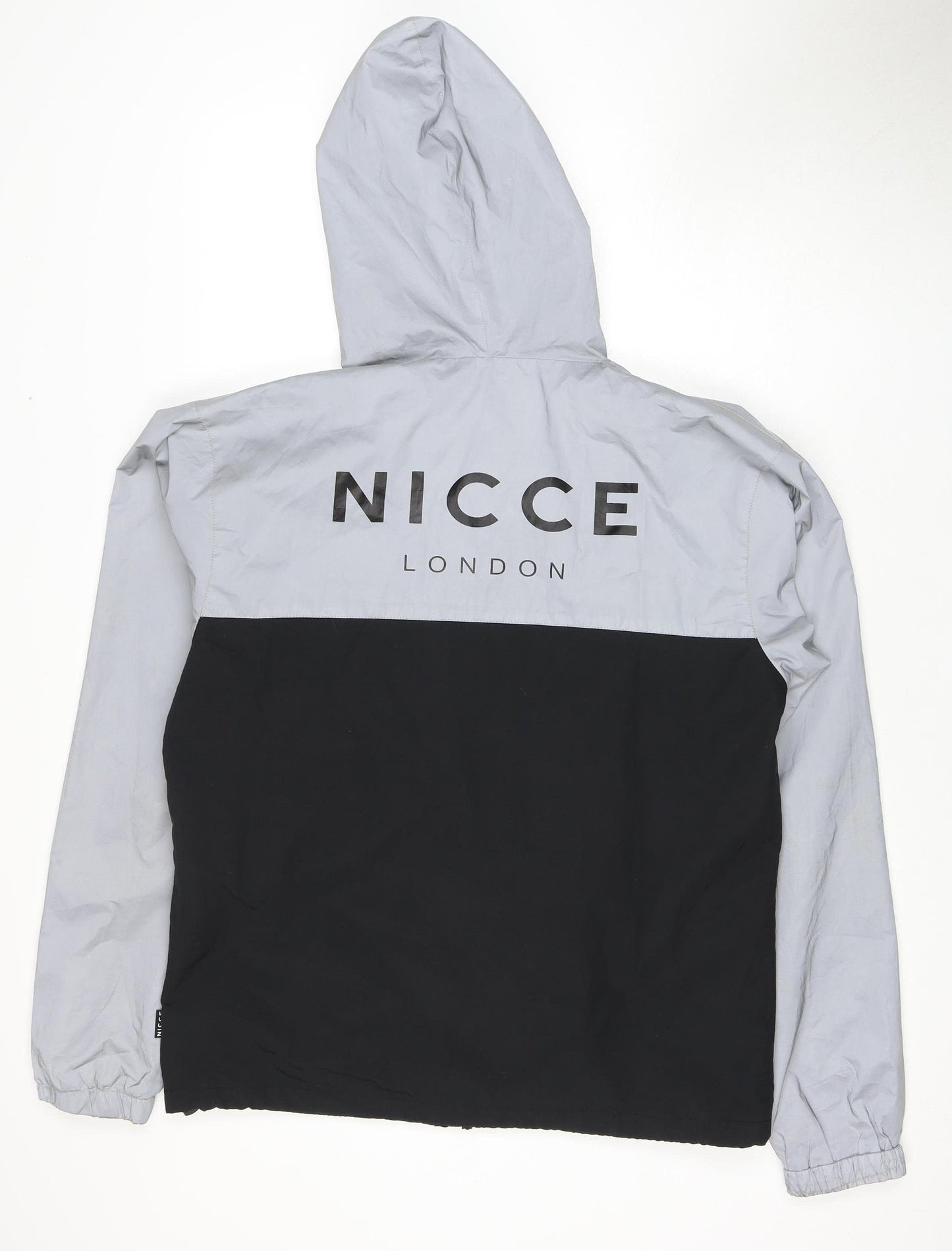 Nicce Men's Black/Grey Windbreaker Jacket L
