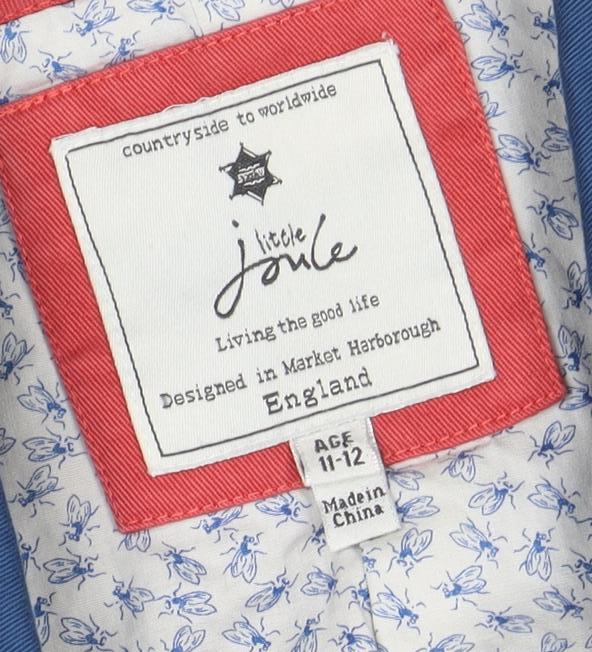 Joules Boys Blue Cotton Blazer, 11-12 Years, Regular Fit