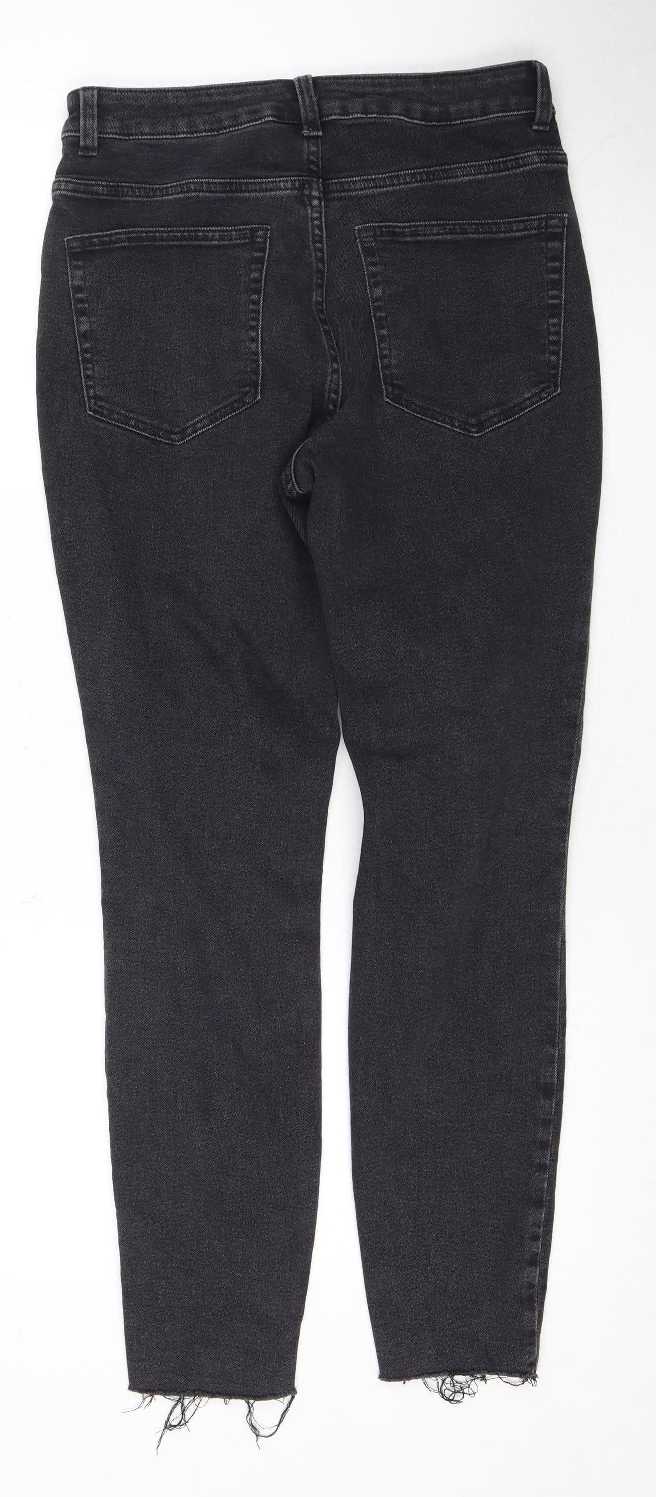 H&M Women's Black Distressed Jeans Size 12