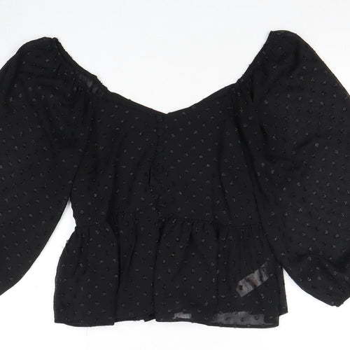 New Look Women's Black Off Shoulder Balloon Blouse