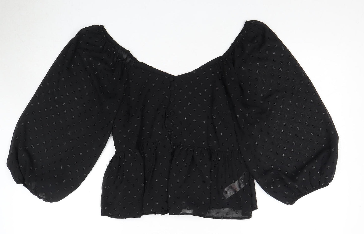 New Look Women's Black Off Shoulder Balloon Blouse