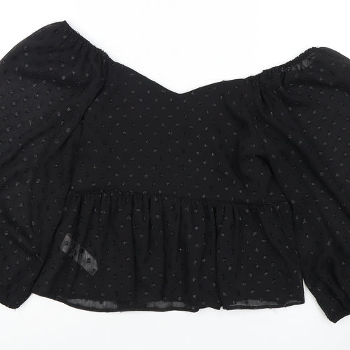New Look Women's Black Off Shoulder Balloon Blouse