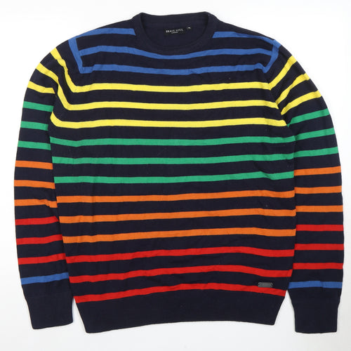 Brave Soul Men's XL Multicoloured Striped Pullover
