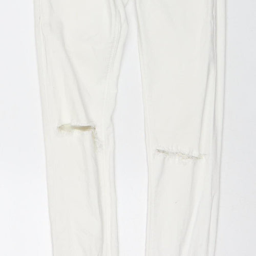 Topshop White Skinny Jeans for Women, Size 25
