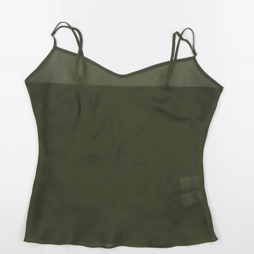 Coast Green Silk Camisole Blouse, Size 12, Party Ready