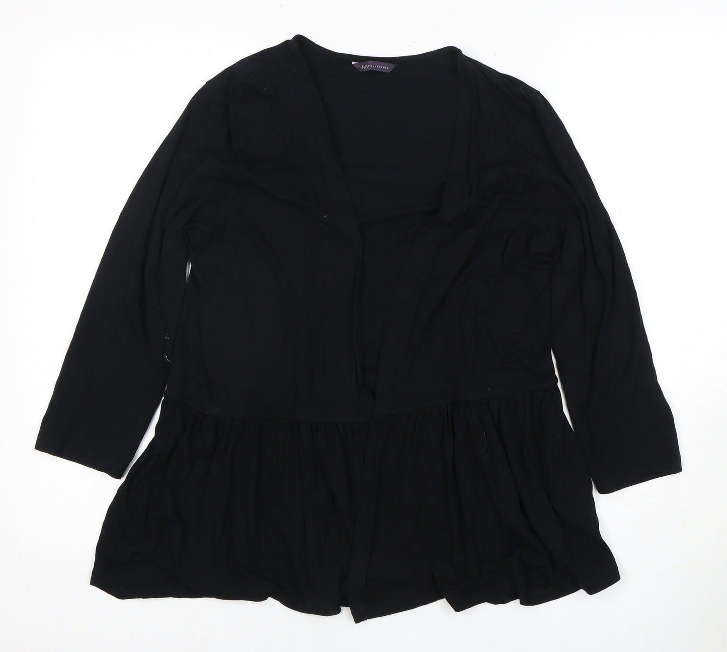 Marks and Spencer Women's Black 3/4 Sleeve Top Size 16