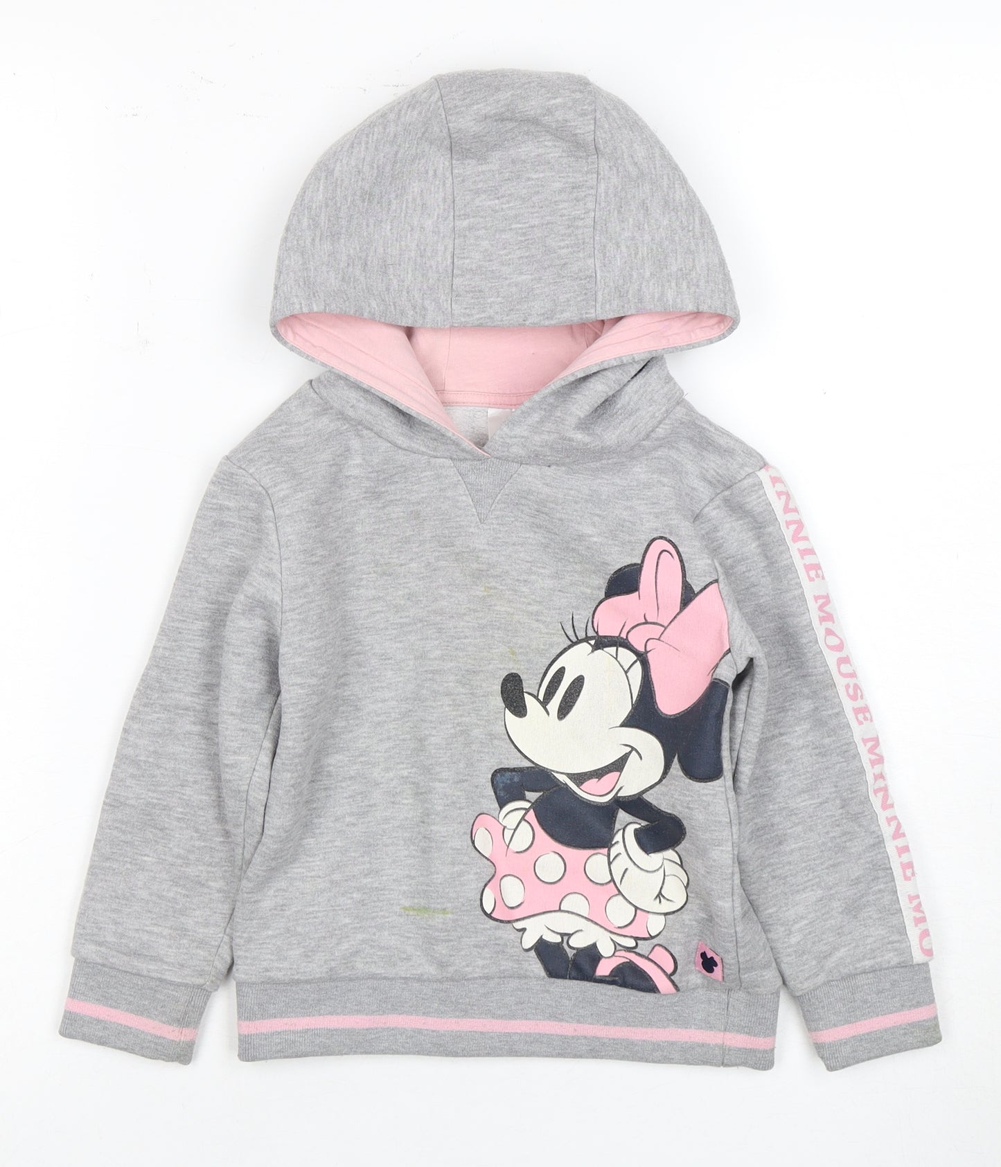Disney Girls Grey Minnie Mouse Hoodie, Size 4 Years