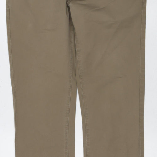 Redefining Men's Brown Chino Trousers, Size 34 Slim Fit