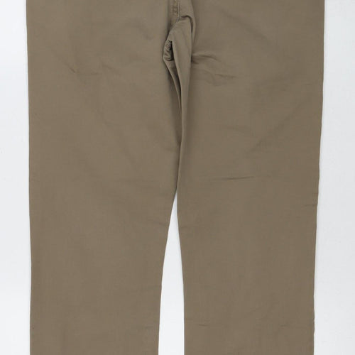 Redefining Men's Brown Chino Trousers, Size 34 Slim Fit