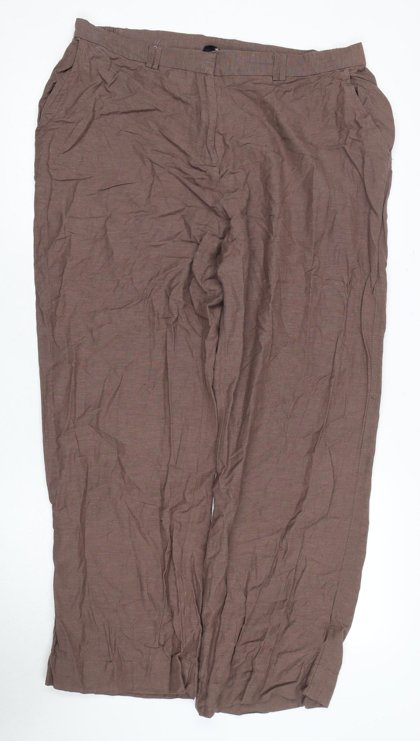 Joanna Hope Brown Women's Straight Trousers Size 18