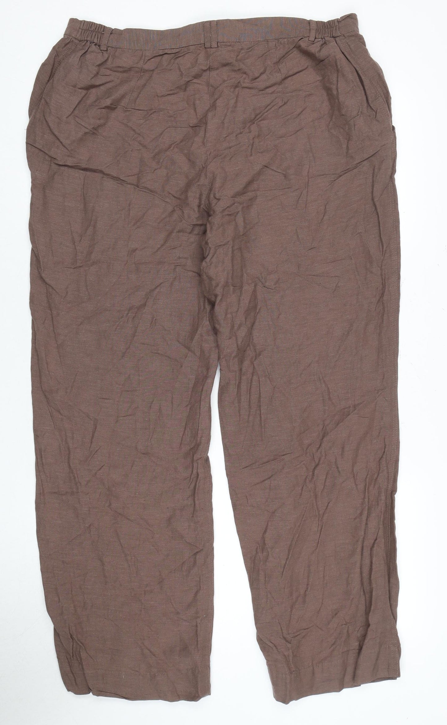 Joanna Hope Brown Women's Straight Trousers Size 18