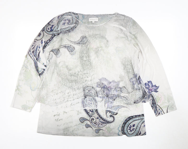 Apricot Multicoloured Women's Paisley Tunic Blouse M