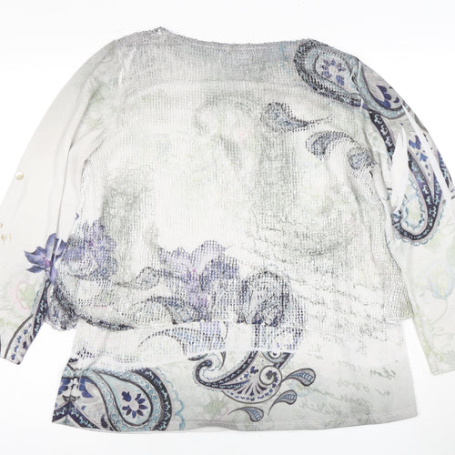 Apricot Multicoloured Women's Paisley Tunic Blouse M