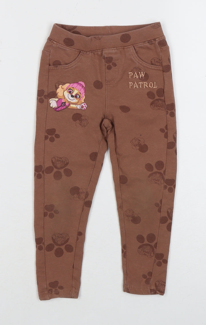 Cool Club Girls Brown Paw Patrol Ankle Leggings, 4 Years