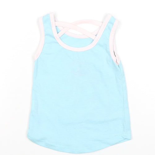 Disney Girls Blue Aladdin Tank Top, Sleeveless, Size 2 Years