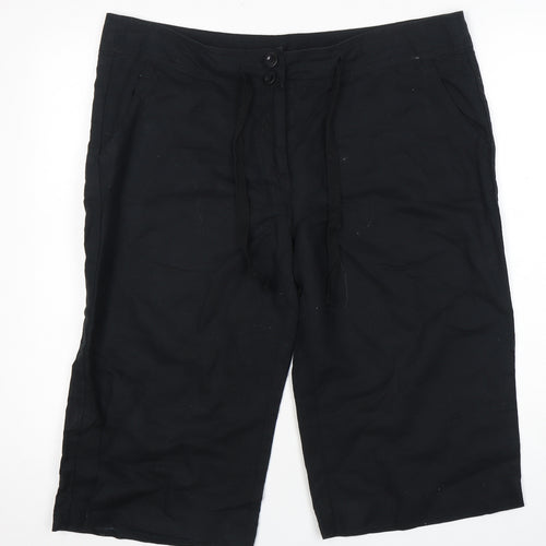 Dunnes Women’s Black Cropped Trousers Size 16