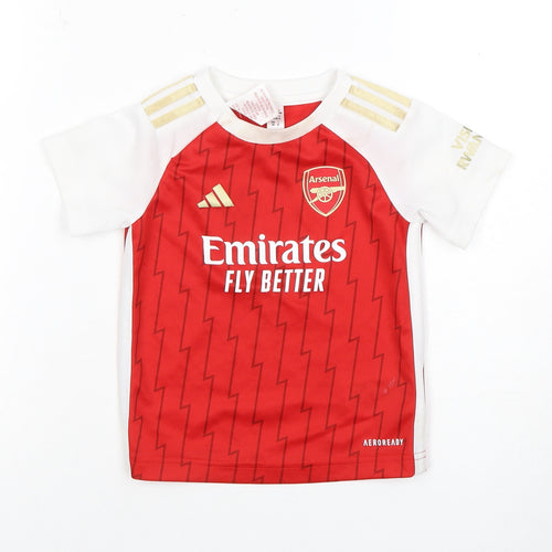 Adidas Arsenal Baby T-Shirt 12-18M Red White Jersey