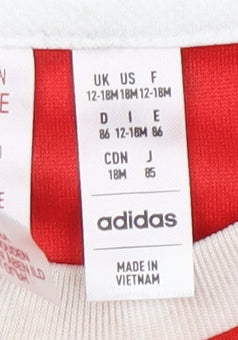 Adidas Arsenal Baby T-Shirt 12-18M Red White Jersey