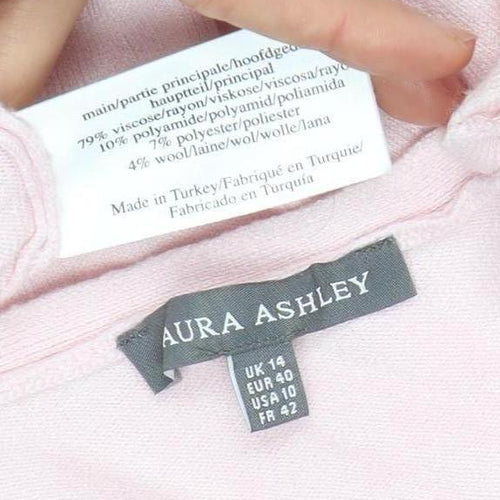 Laura Ashley Women's Pink Cardigan Size 14