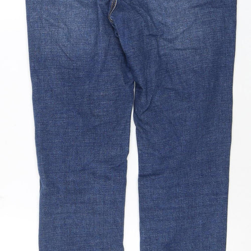 Stradivarius Women's Blue Straight High Rise Jeans