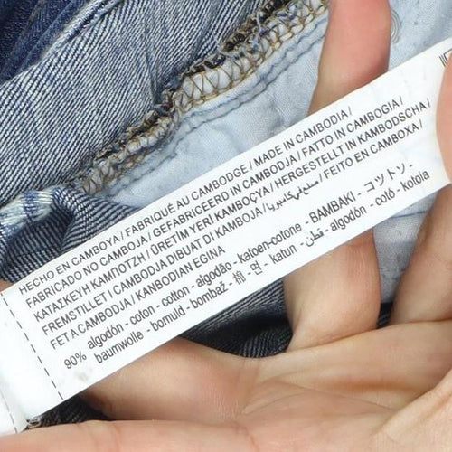 Stradivarius Women's Blue Straight High Rise Jeans