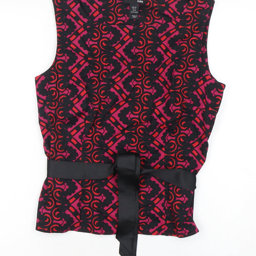 H&M Women's Multicoloured Sleeveless Top Size 14