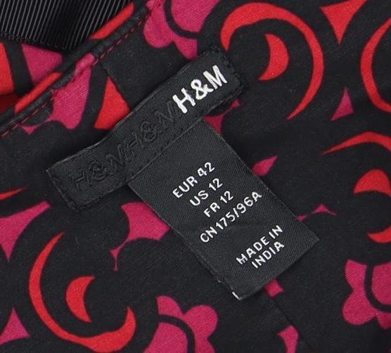 H&M Women's Multicoloured Sleeveless Top Size 14