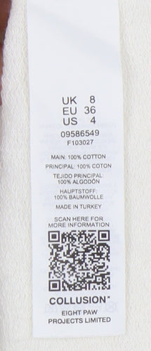 Collusion Women's Ivory Pullover Sweatshirt Size 8