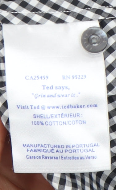 Ted Baker Women's Black Check Sleeveless Blouse S