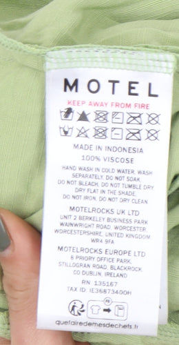 Motel Women's Green Wrap Midi Skirt - Size S