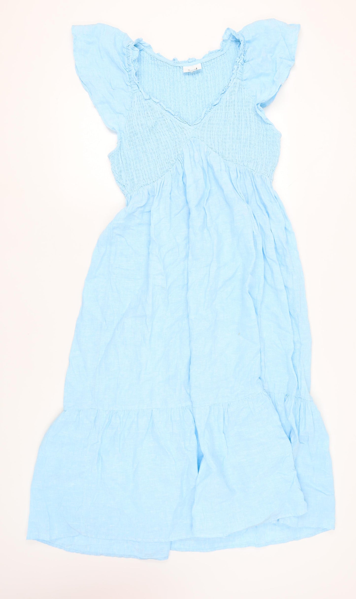 Seed Heritage Women's Blue Linen Dress Size 16