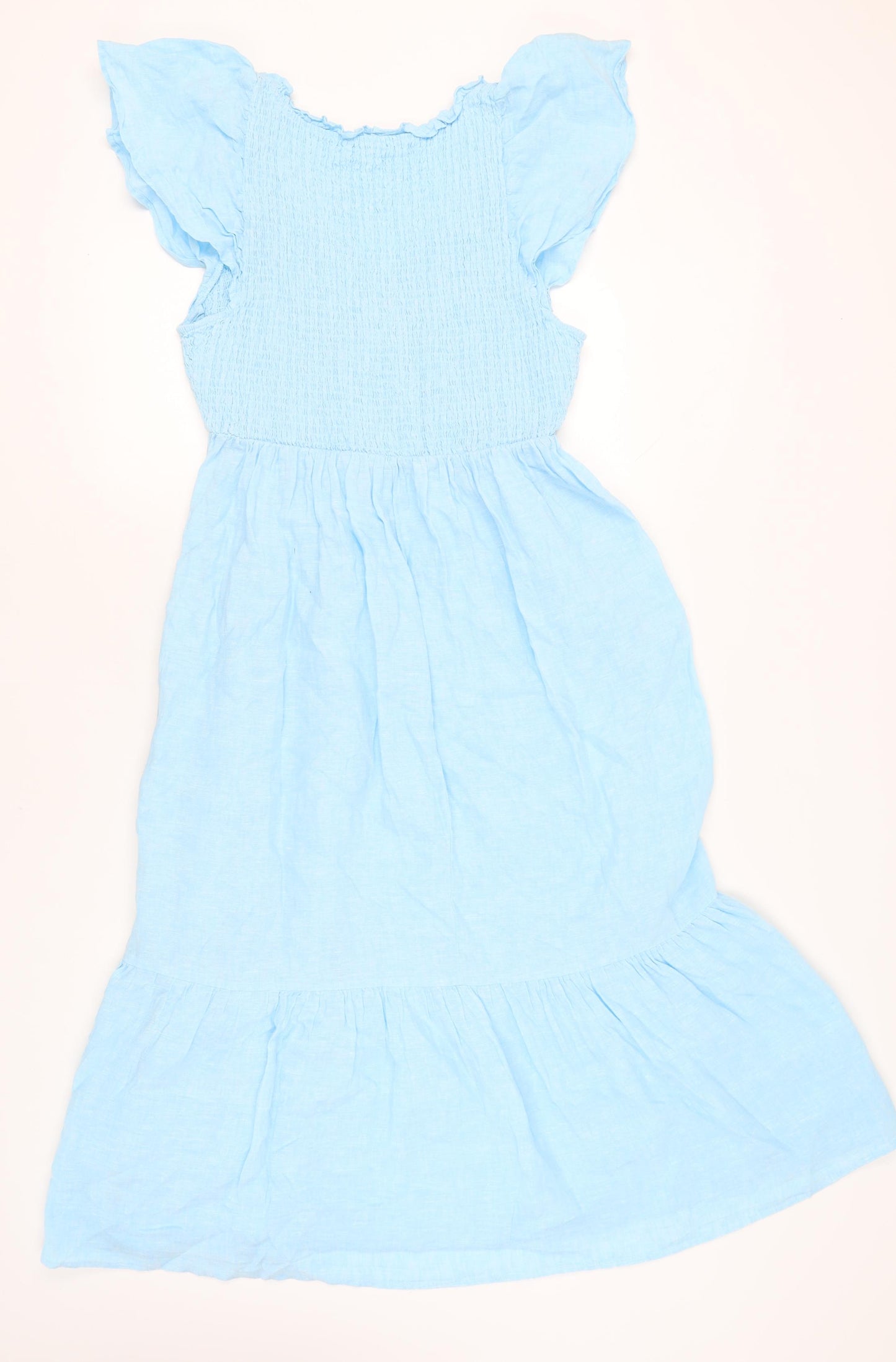 Seed Heritage Women's Blue Linen Dress Size 16