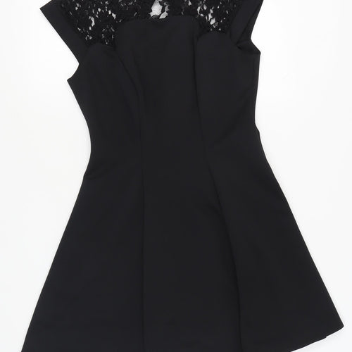 River Island Women's Black Fit & Flare Dress, Size 12