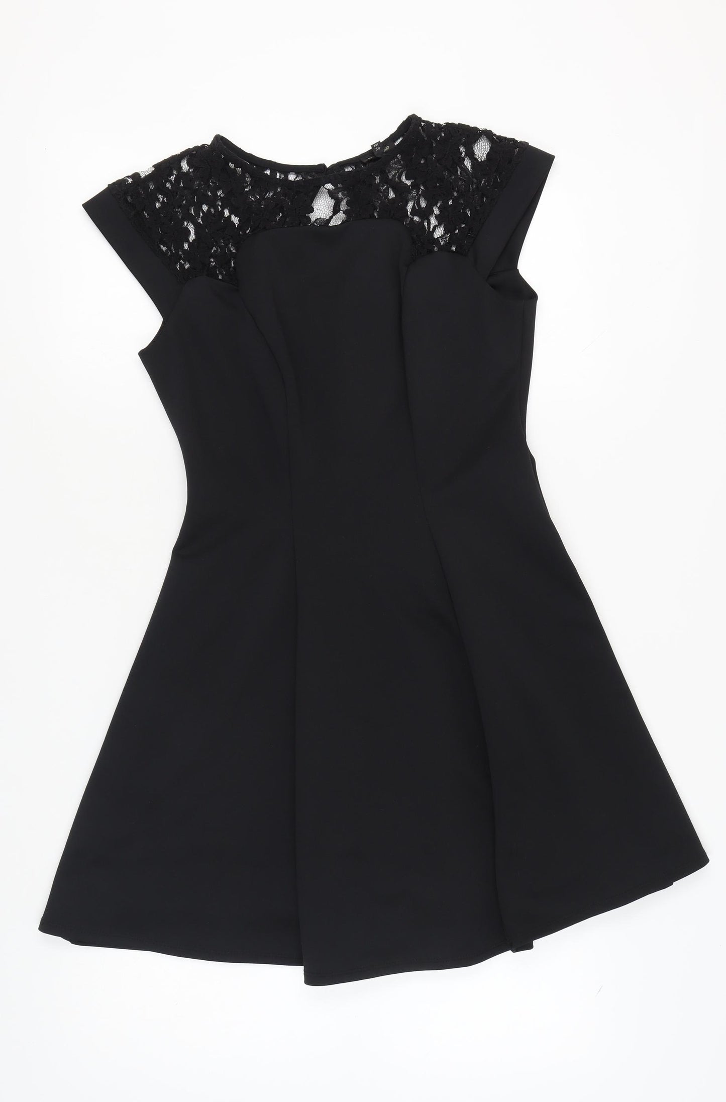 River Island Women's Black Fit & Flare Dress, Size 12